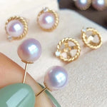 Load image into Gallery viewer, diamond pearl earrings
