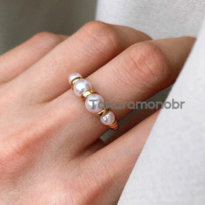 4mm Japanese akoya pearl ring