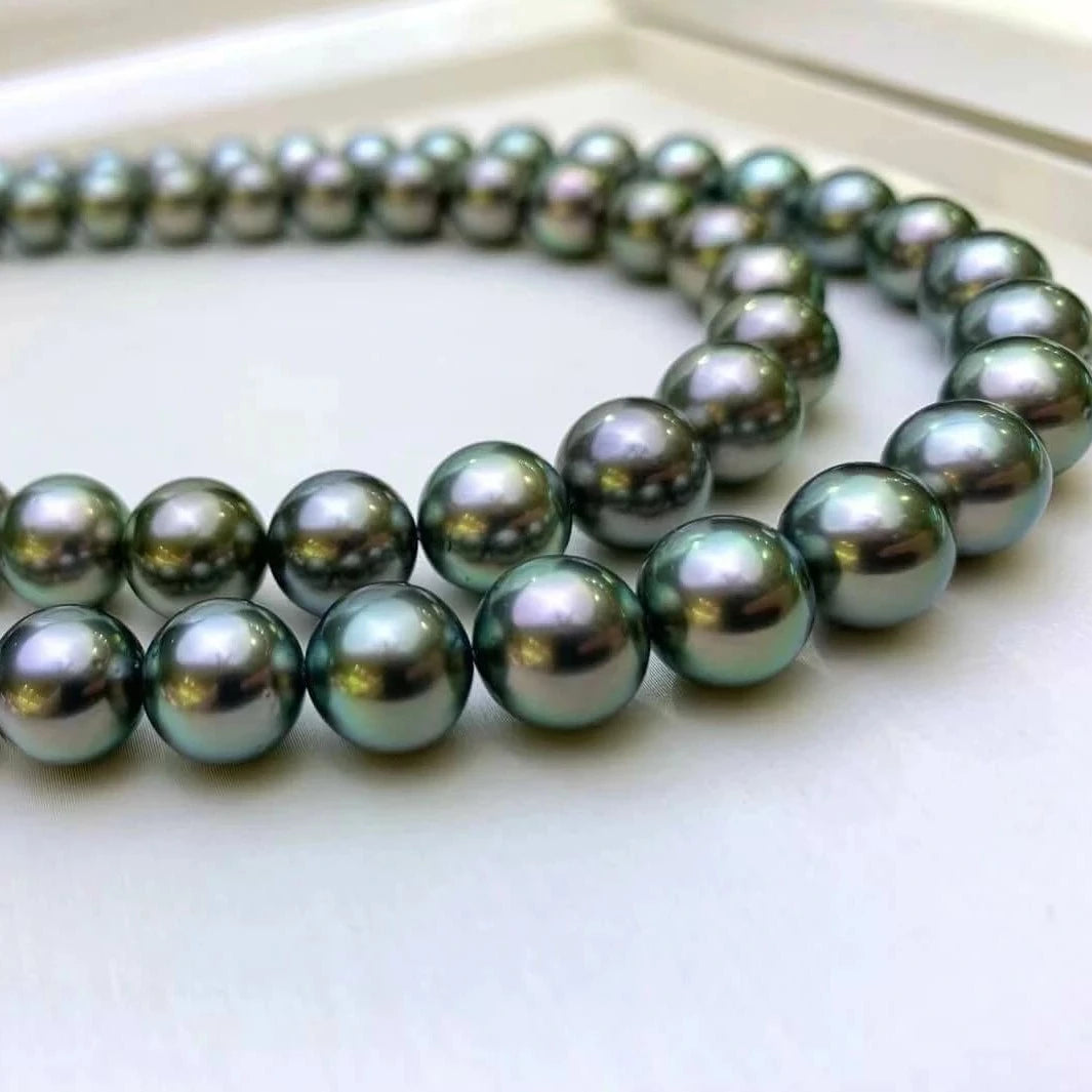Amazon.com: mihiarii Tahitian Black Pearl Necklace 18K Real Solid White  Gold Pendant 10MM Tahiti Natural Pearl Necklaces Birthday Anniversary  Mothers Day Valentines Day Christmas Gifts for Mom Her Women : Clothing,  Shoes