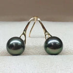 Load image into Gallery viewer, black pearls earrings
