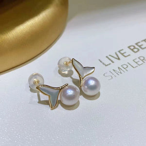 white akoya pearl earrings