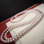Load image into Gallery viewer, double sided necklace Japanese akoya pearl
