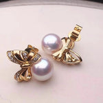 Load image into Gallery viewer, mikimoto pearl stud earrings
