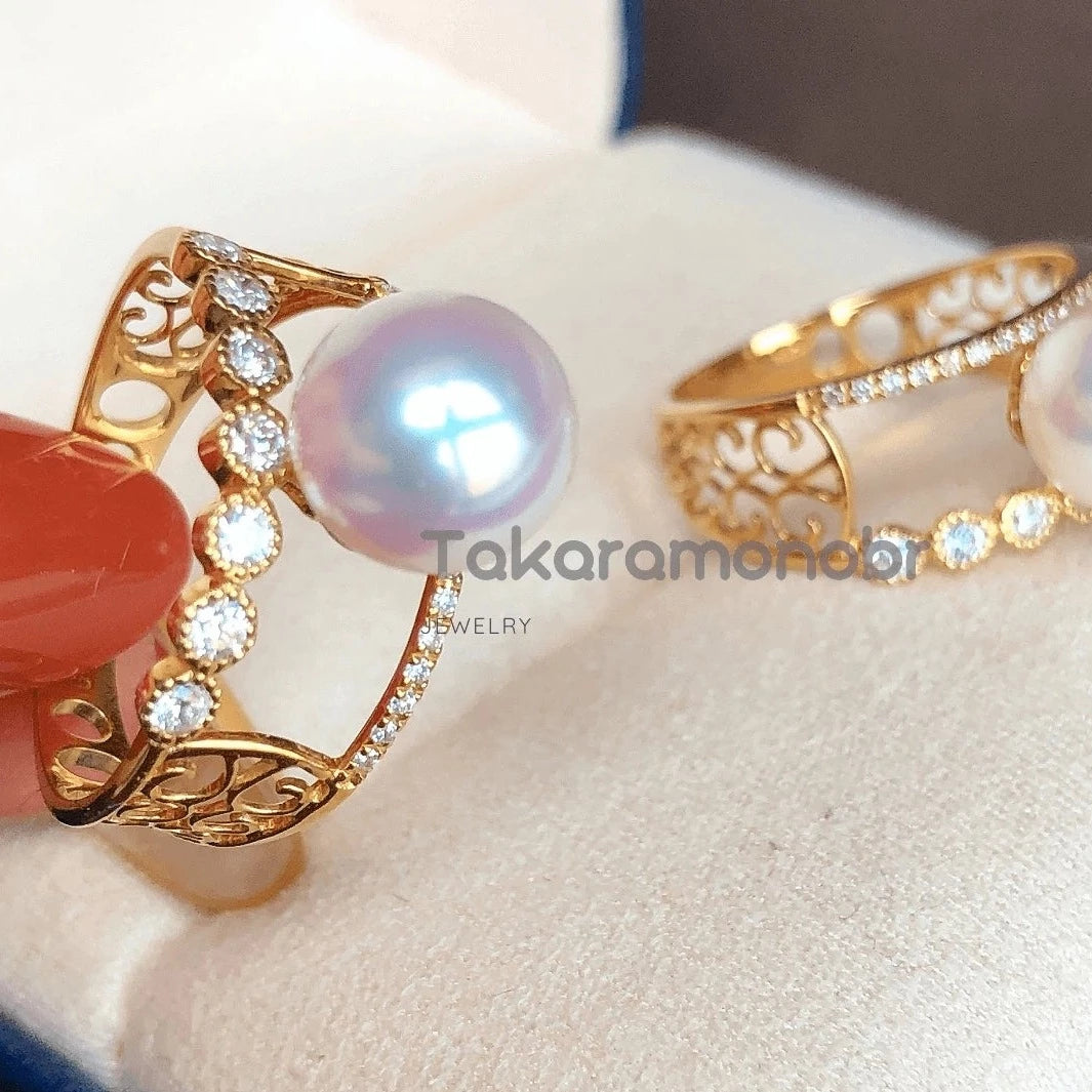 Japanese akoya pearl Japanese akoya pearl ring