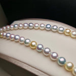 Load image into Gallery viewer, 7.5-8.0 mm Candy Color Akoya Pearl Necklace with Japanese Certificate - takaramonobr
