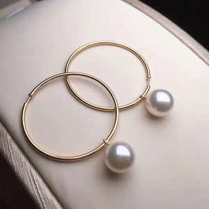 single pearl nearrings white