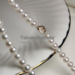 Load image into Gallery viewer, 7.0-8.0 mm 16&quot; White Freshadama Freshwater Pearl Necklace - takaramonobr
