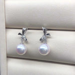 Load image into Gallery viewer, authentic Japanese akoya pearl earrings
