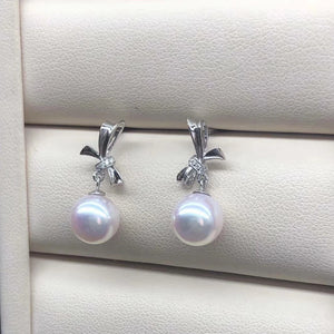 authentic Japanese akoya pearl earrings