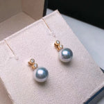 Load image into Gallery viewer, 18k gold pearl earrings
