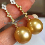 Load image into Gallery viewer, pearl diamond hoop earrings
