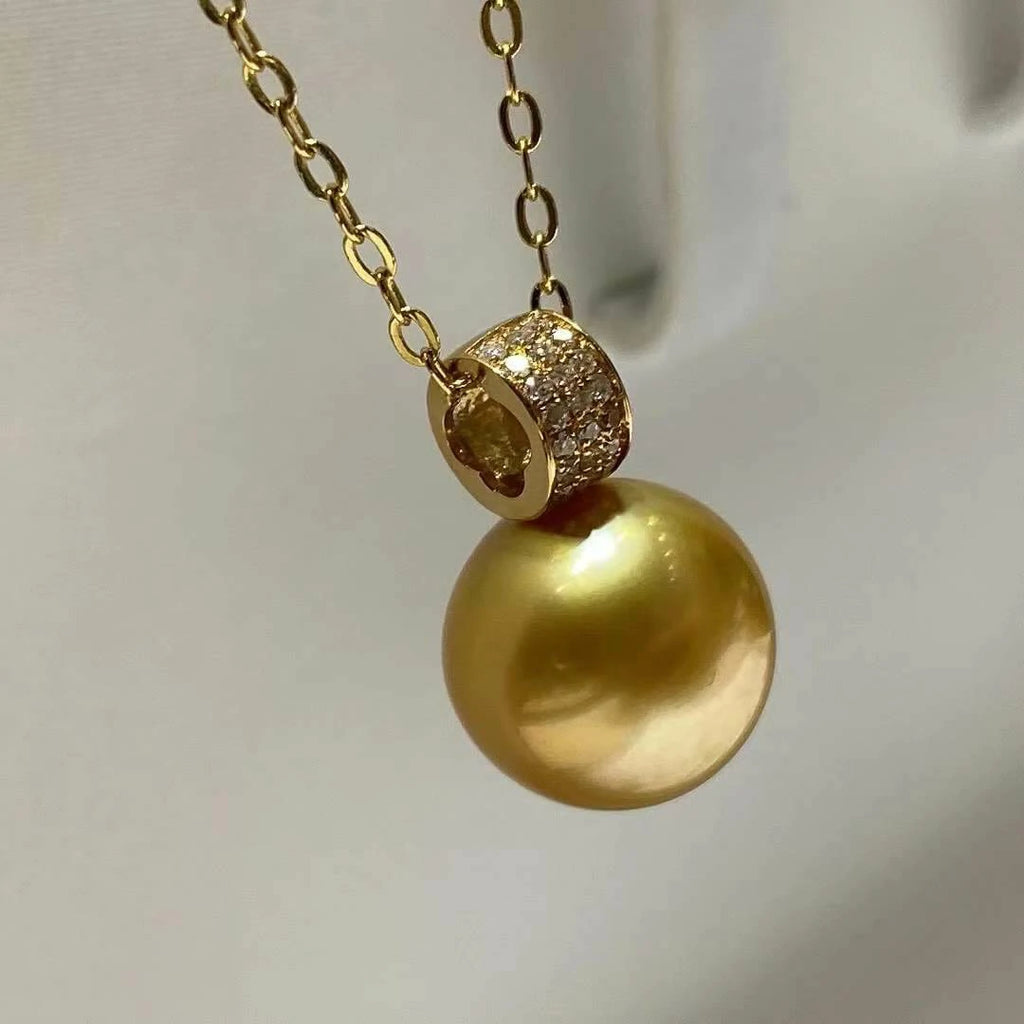 Perlen Gold golden south sea pearl pendant