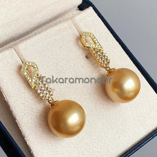 Buy Amelia Yellow Gold Pearl Earrings Online | Designer Jewellery online  Shopping India | Diamond Earrings Online Shopping