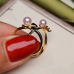 Load image into Gallery viewer, akoya pearl ring in 18k gold
