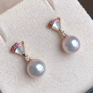 akoya pearl wrap earrings