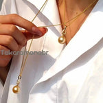 Load image into Gallery viewer, golden pearl necklace price
