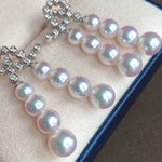 Load image into Gallery viewer, navy blue sugar akoya pearls
