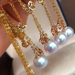 Load image into Gallery viewer, 8mm Japanese akoya pearl necklace
