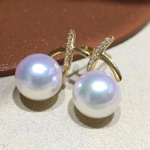 cultured Japanese akoya pearl earrings