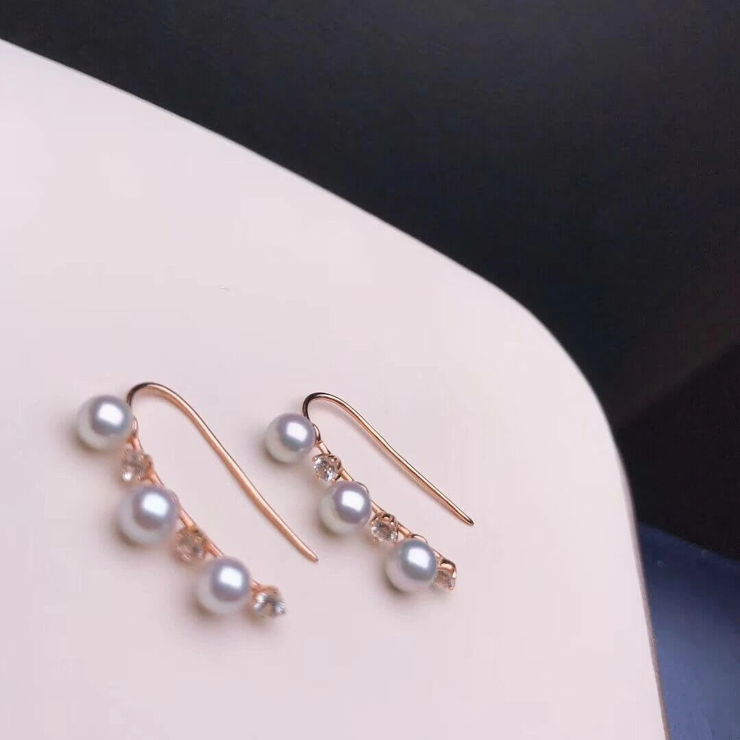 silver and pearl earrings
