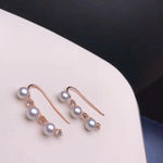 Load image into Gallery viewer, silver and pearl earrings
