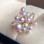 Load image into Gallery viewer, graduated akoya pearl earrings 18K GOLD

