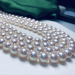 Load image into Gallery viewer, 8.5-9.0 mm AA White Akoya Pearl Necklace 16&quot; for Woman - takaramonobr

