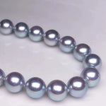 Load image into Gallery viewer, 8.0-8.5 mm AAA Silver Blue Akoya Pearl Necklace 24&quot; for Woman - takaramonobr
