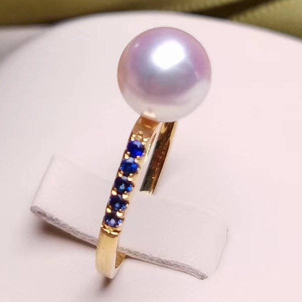 monogram pearl ring