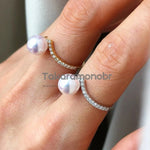 Load image into Gallery viewer, 18k white gold pearl ring
