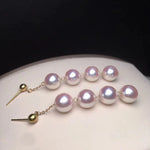 Load image into Gallery viewer, pearl cluster drop earrings 18k gold
