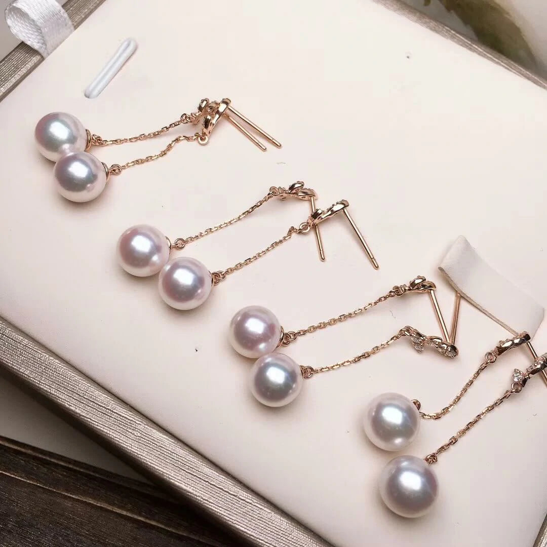 white akoya pearl earrings and earrings sets