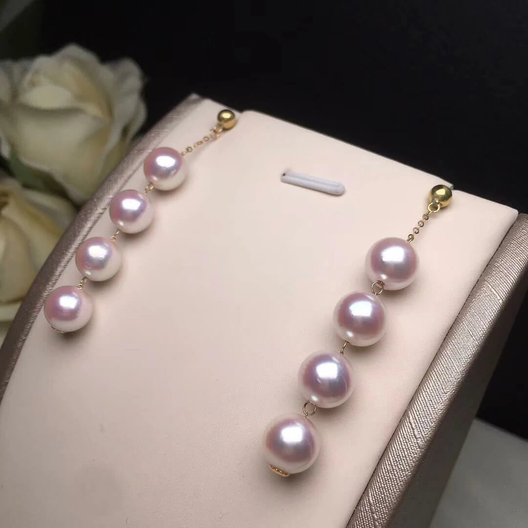 pearl cluster drop earrings akoya