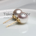 Load image into Gallery viewer, 7.0-8.0 mm White Freshadama Freshwater Pearl Stud Earrings - takaramonobr
