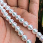 Load image into Gallery viewer, 7.5-8.0 mm AAA Double Strand White Akoya Pearl Bracelet 16&quot; for Woman - takaramonobr
