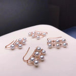 Load image into Gallery viewer, mini pearl hoop earrings
