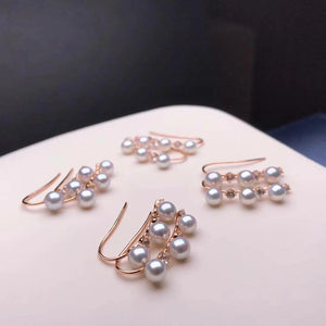 mini pearl hoop earrings