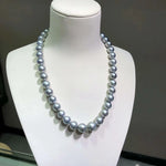 Load image into Gallery viewer, 16 inch tahitian silver blue tahitian pearl necklace
