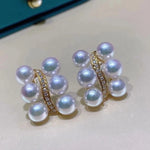 Load image into Gallery viewer, tiny akoya pearl earrings
