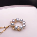 Load image into Gallery viewer, Japanese akoya pearl jewellery designs in gold

