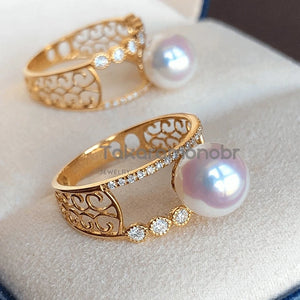 Japanese akoya pearl ring