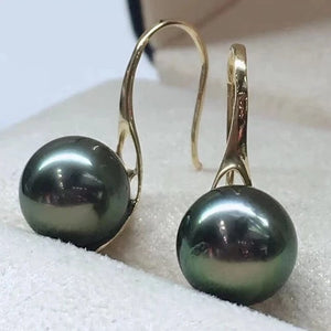 peacock pearl dangle earrings