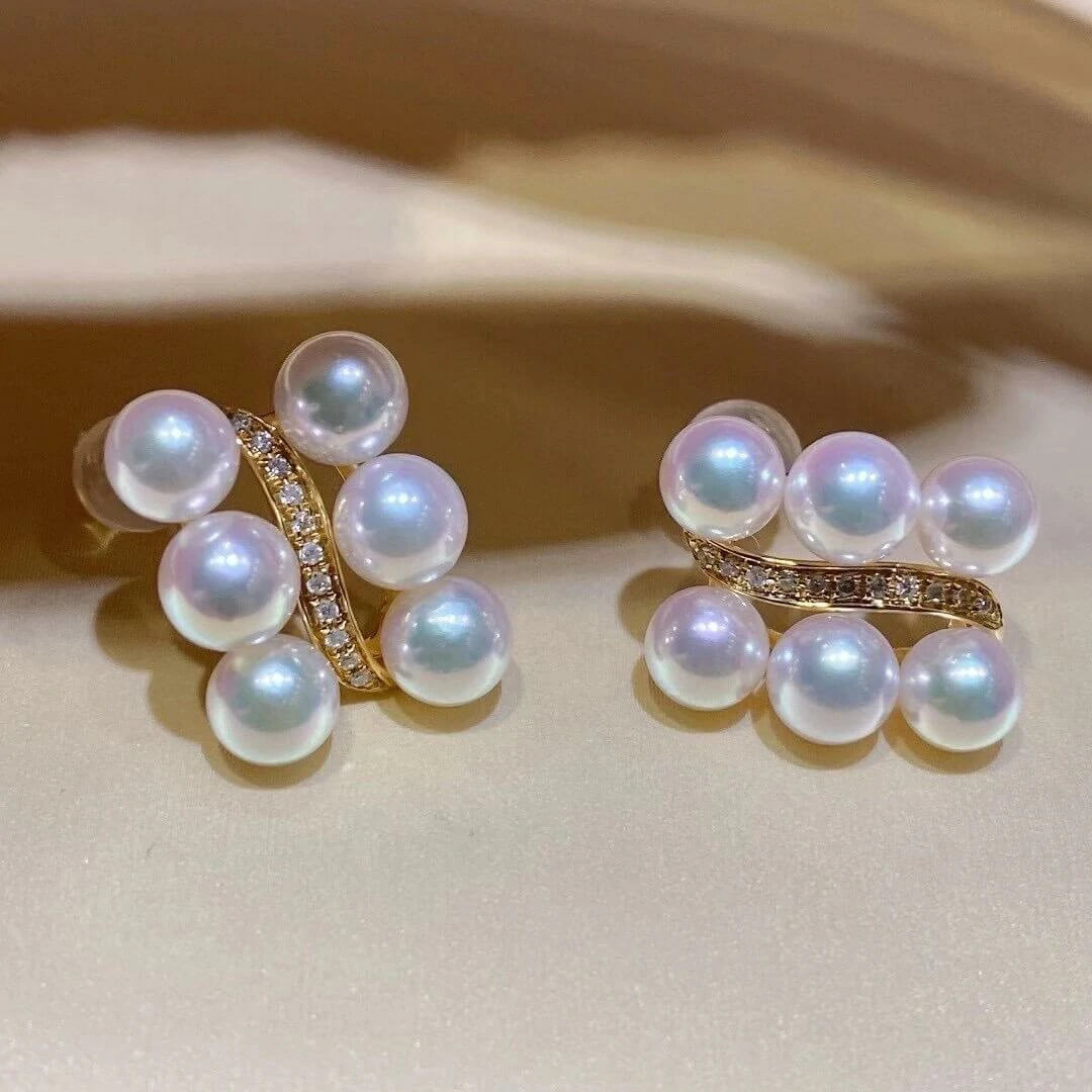mikioto same quality akoya pearl earrings