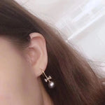 Load image into Gallery viewer, tahitian black pearl earrings
