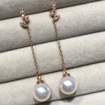 Load image into Gallery viewer, akoya pearl knotted earrings
