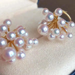 Load image into Gallery viewer, graduated akoya pearl earrings 18K GOLD
