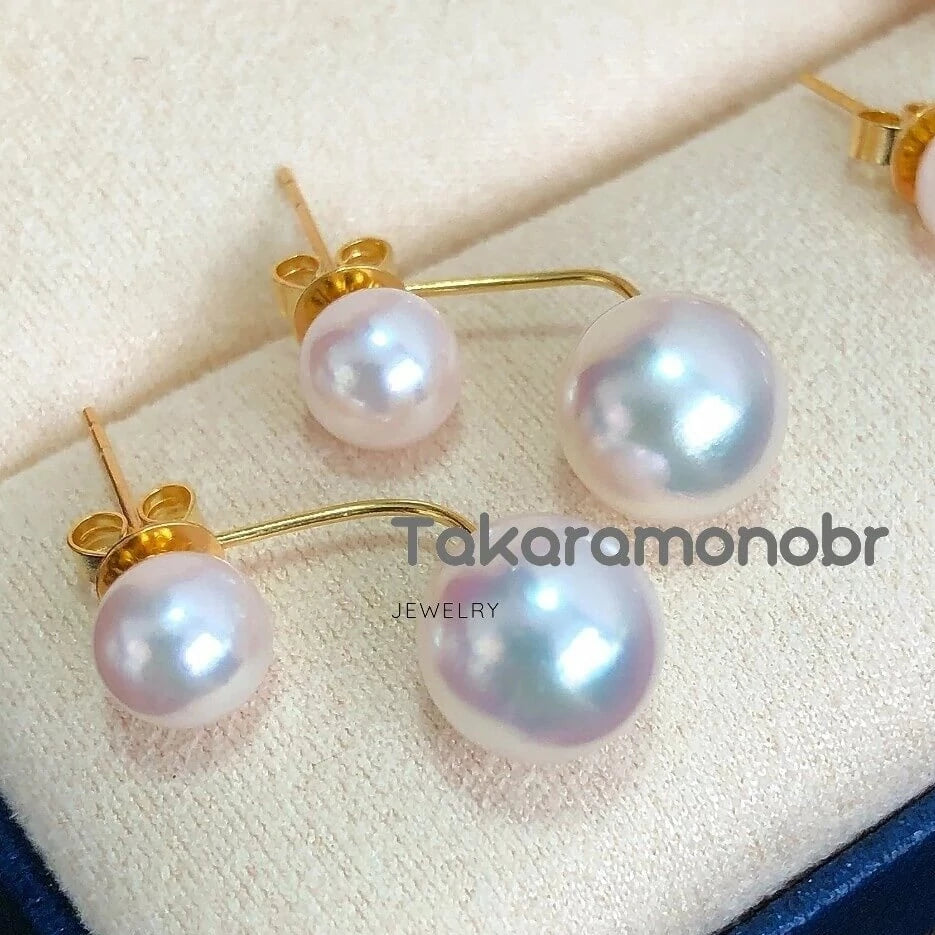 pink Japanese akoya pearls value