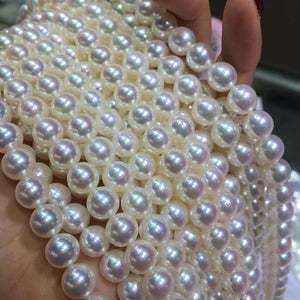 natural blue Japanese akoya pearls