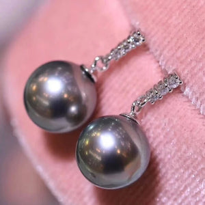 mikimoto style tahitian pearl earrings