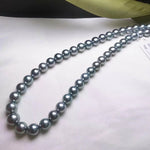 Load image into Gallery viewer, silver gray choker pearl necklace
